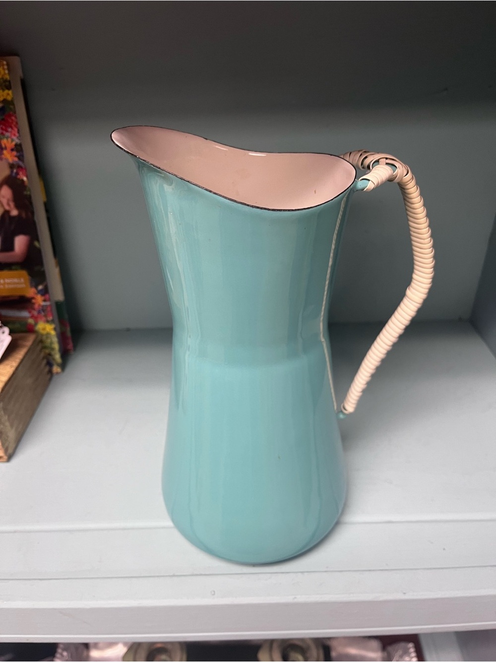Jens Quistgaard Robin’s Egg Blue Enamel Pitcher